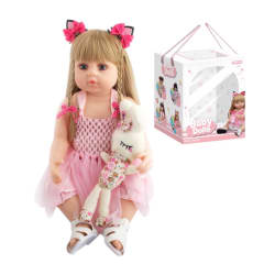 Muñeca Bebe Real Interactiva 55 cm Tipo Reborn 1Pink