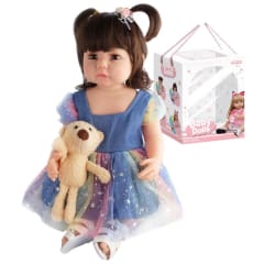 Muñeca Bebe Real Interactiva 55 cm Tipo Reborn-2Blue