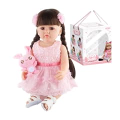 Muñeca Bebe Real Interactiva 55 cm Tipo Reborn-5Pink