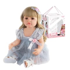 Muñeca Bebe Real Interactiva 55 cm Tipo Reborn-7Blue