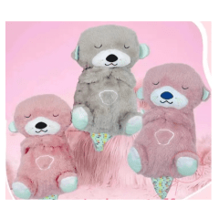 Peluche Nutria que Respira Musical Rosa 0