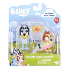 Pack x2 Figuras Bluey  Queens Bingo & Bluey