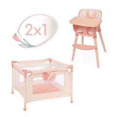 Set 2 x 1 Silla y Corral para Muñecas Reborn