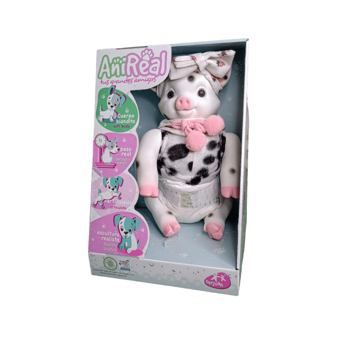 Mascota AniReal Cerdita Moteada con Peso Real1