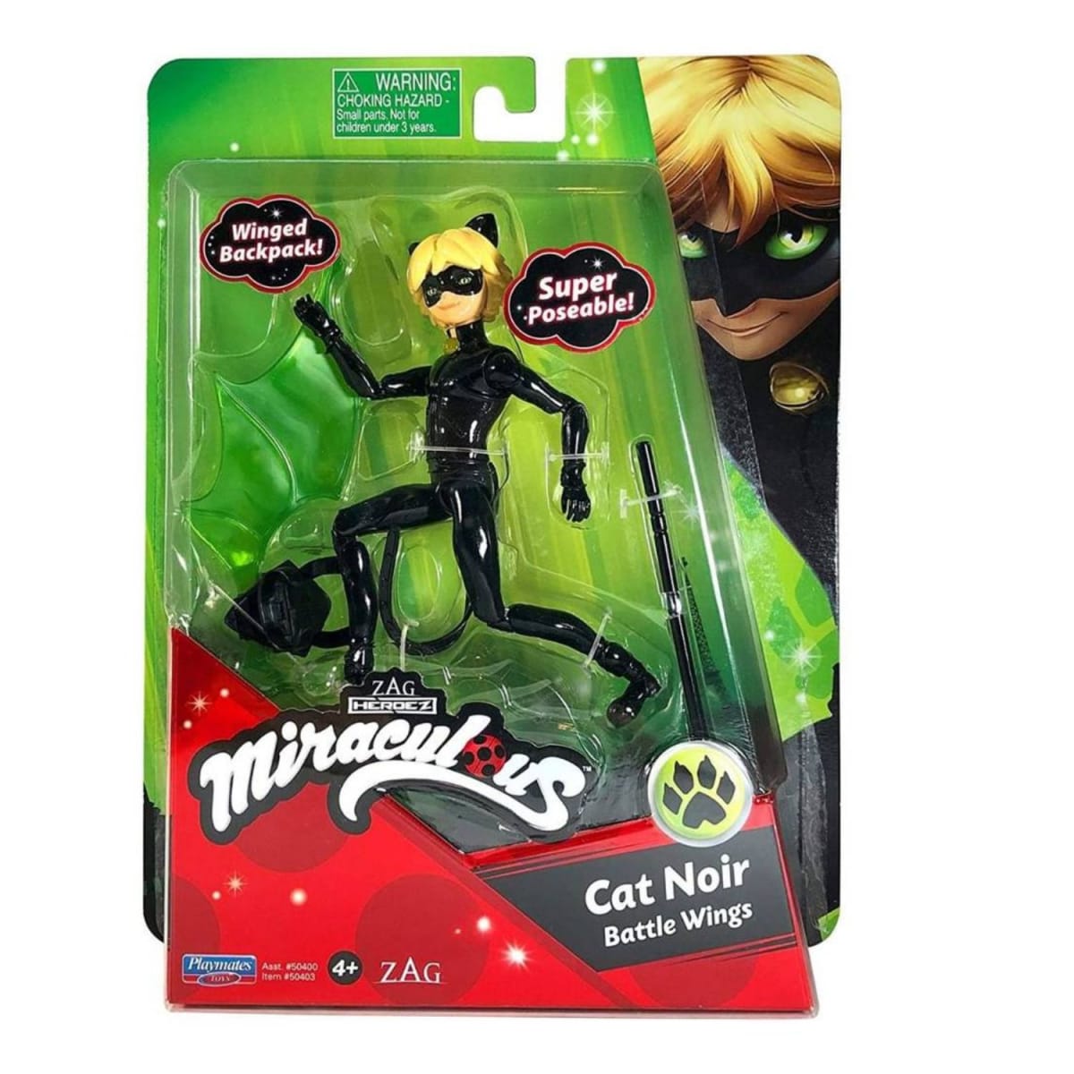 Figura Cat Noir Battle Wings- Miraculous 12 cm1