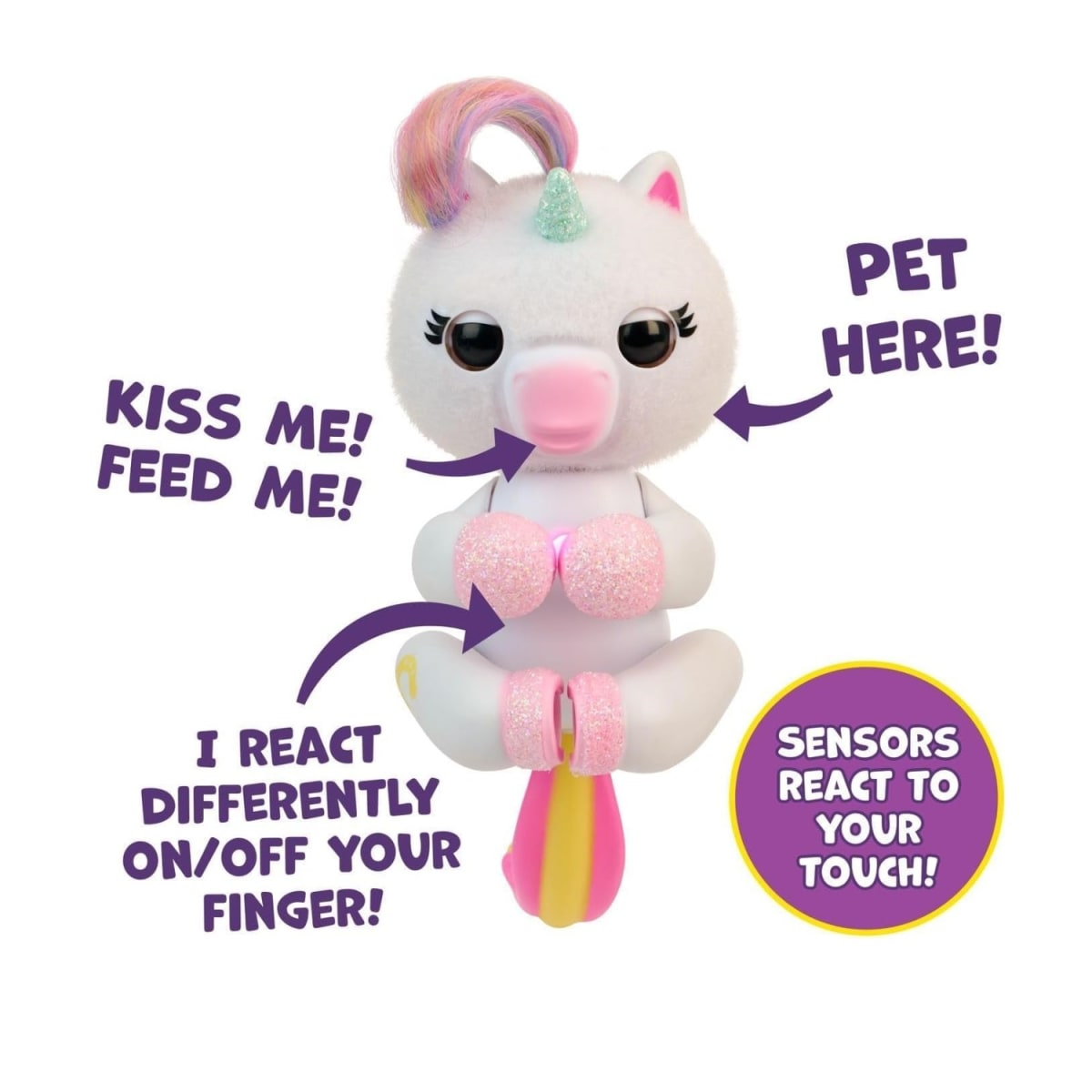 Muñeco Fingerlings Unicornio mas de 70 Reacciones4