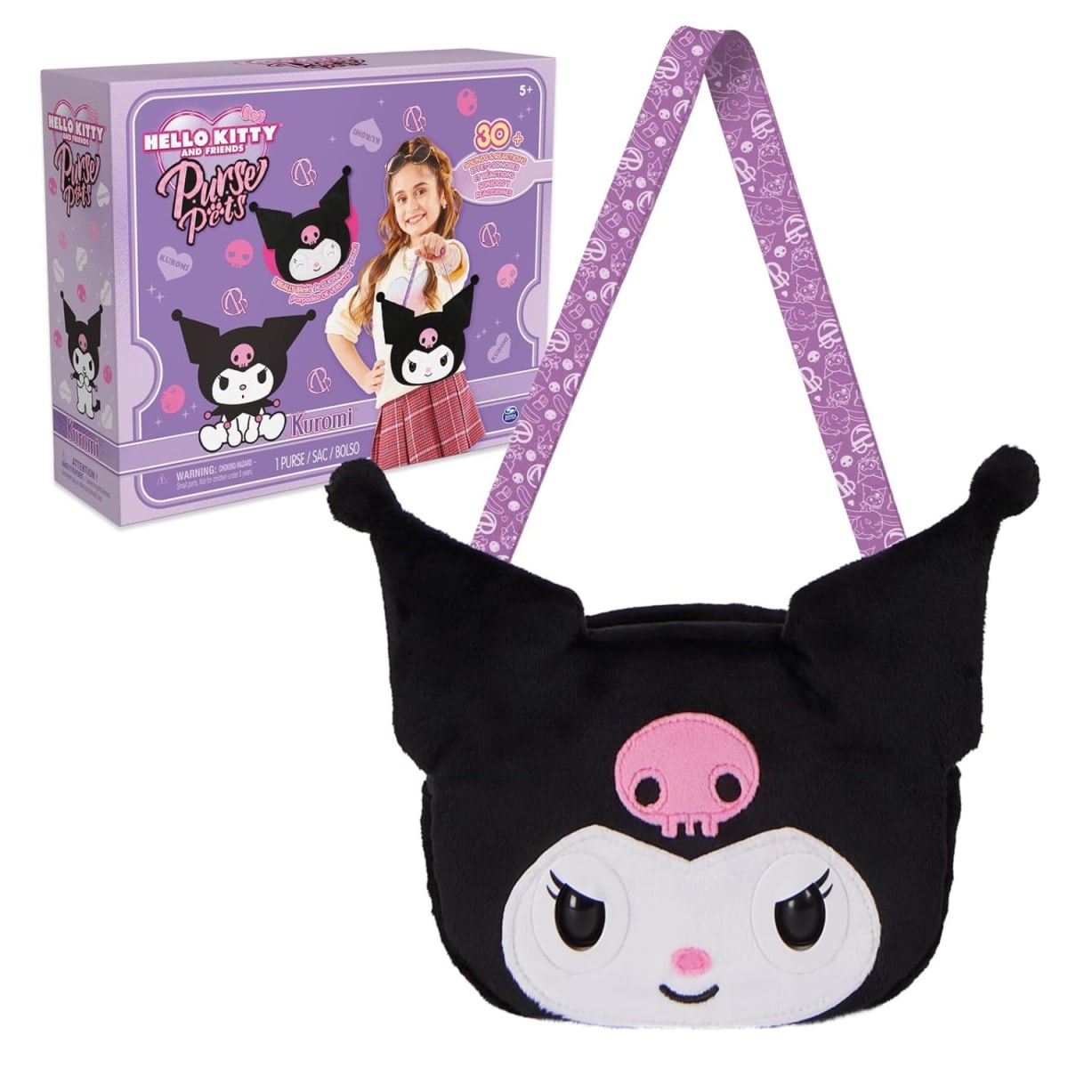 Purse Pets Cartera Interactiva Sanrio- Kuromi1