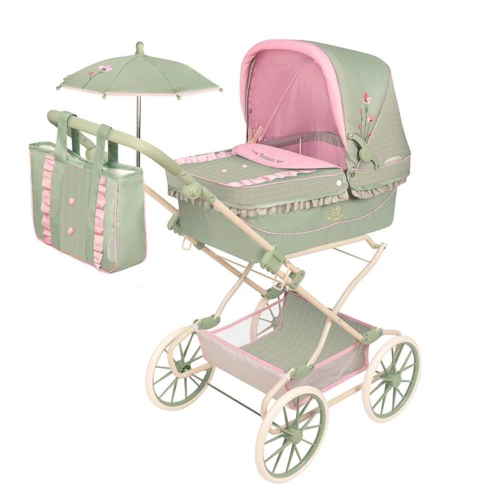 Coche de Muñecas Reborn Colección Botanic Plegable con Manillar Regulable y Sombrilla1