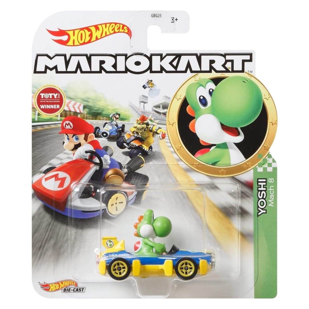 Auto Hot Wheels Yoshi Mariokart1