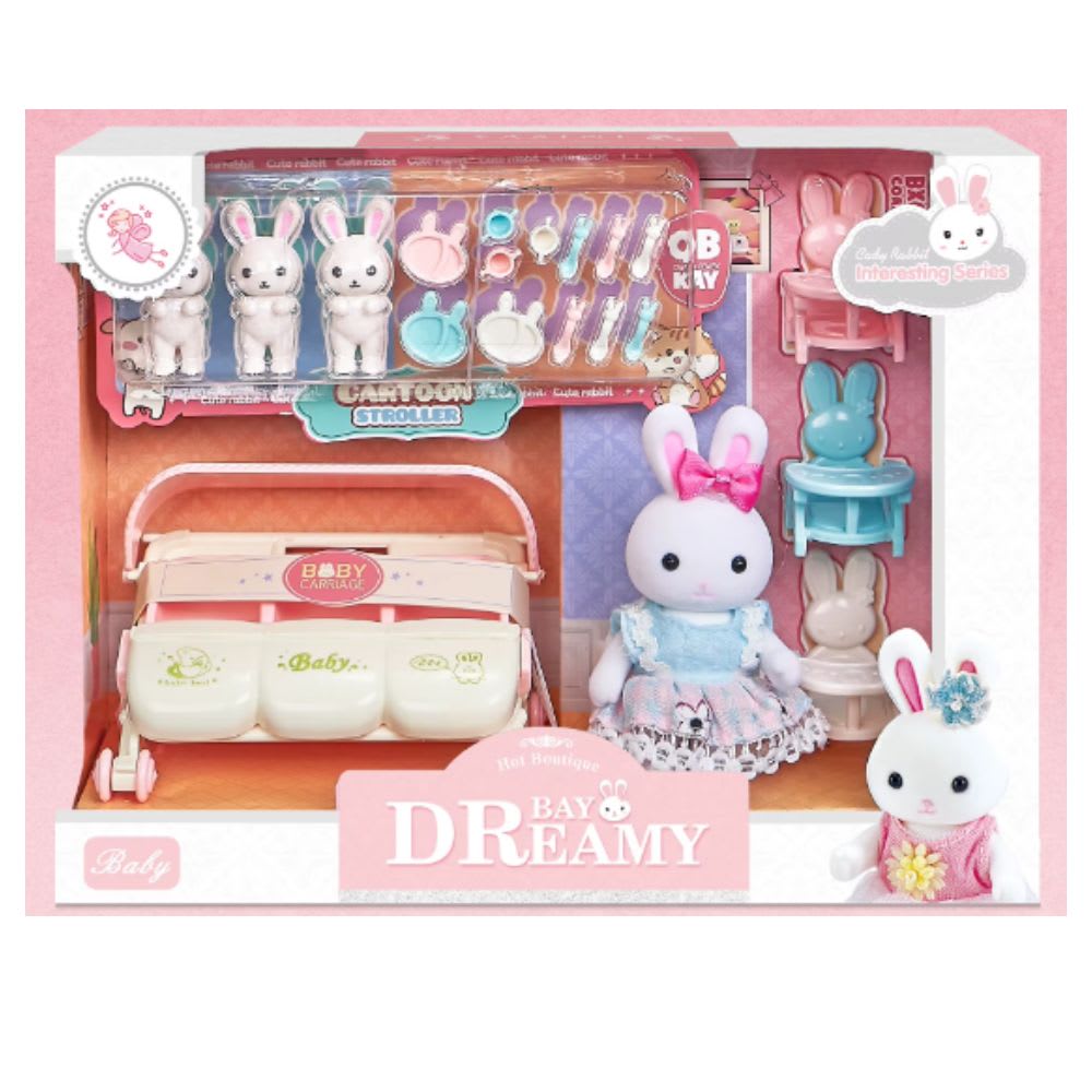 Set de Conejitos Trillizos Ternurines con Accesorios1