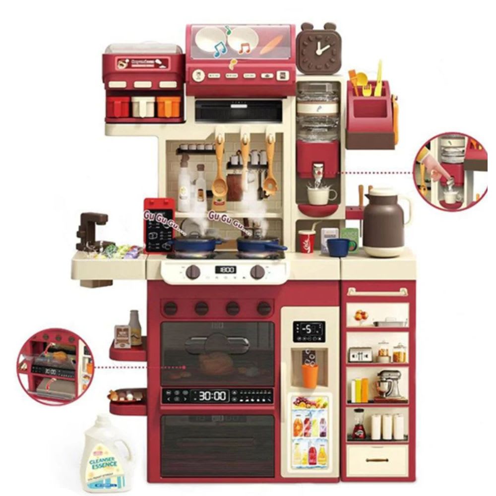 Cocina para Niños Multifunción  Agua, Vapor, Luz y sonido 122 cm, 71 piezas1
