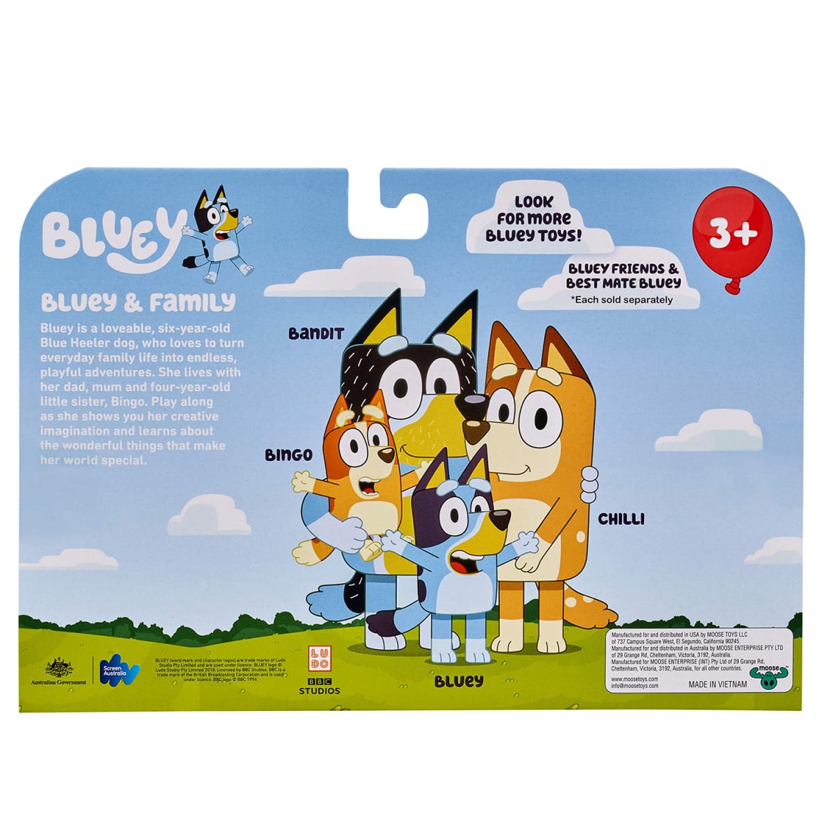 Bluey Pack  Figuras Familia2