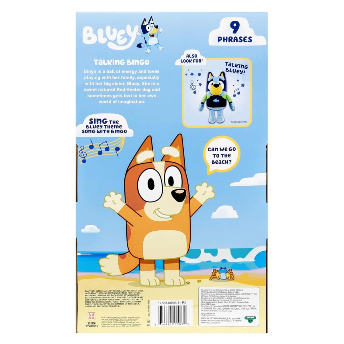 Muñeco Bingo Playero con Sonido Bluey3