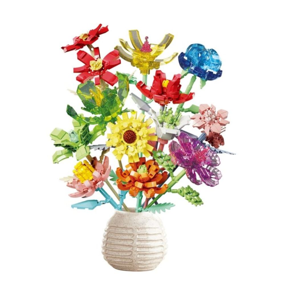 Bloques Armables Bouquet de 12 Flores  Diferentes2
