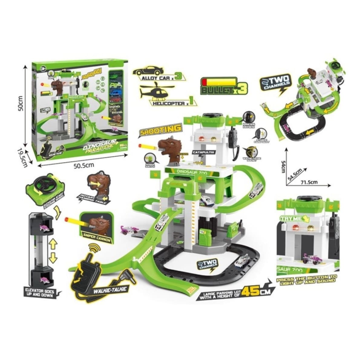 Pista Multifuncional Dinosaurio1