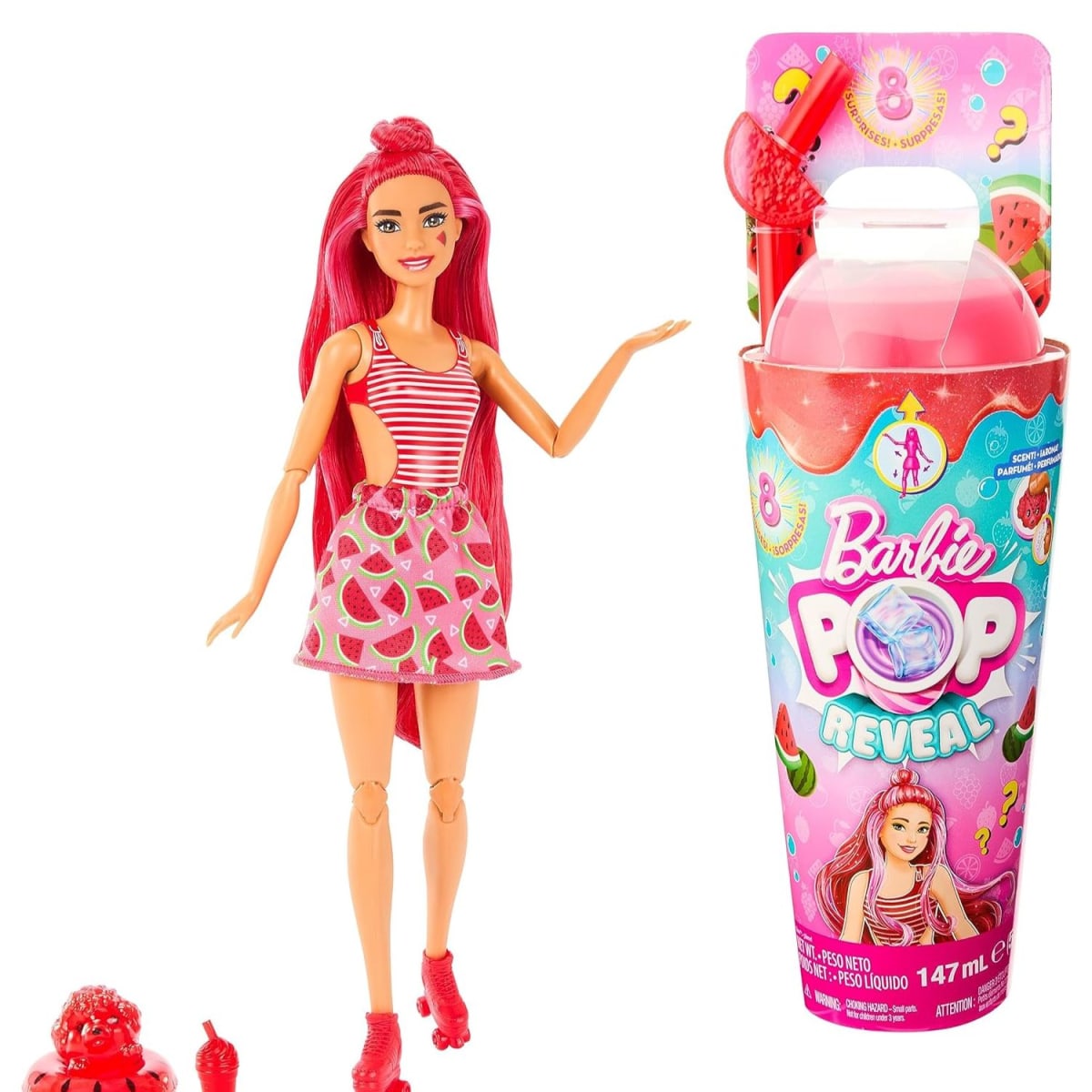 Muñeca Barbie Pop Reveal y Accesorios, Aroma Sandia1