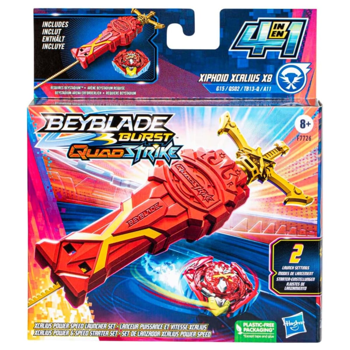 Beyblade Burst Quadstrike Lanzador Xcalius7