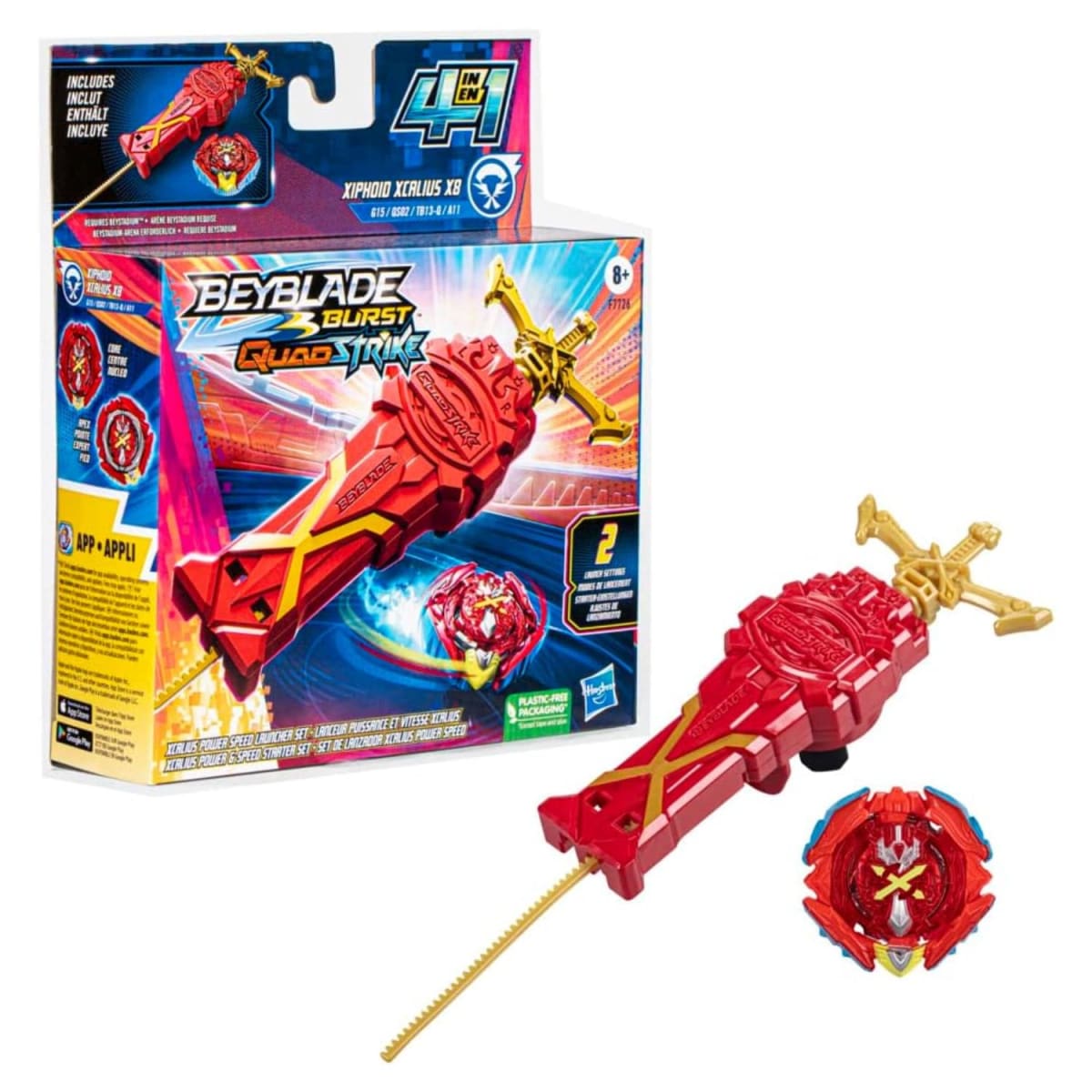 Beyblade Burst Quadstrike Lanzador Xcalius10
