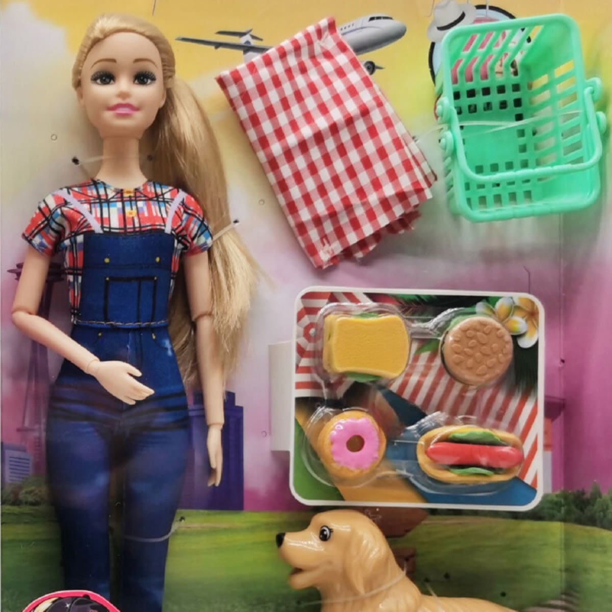 Muñeca Fashion con Mascota y Accesorios Picnic2