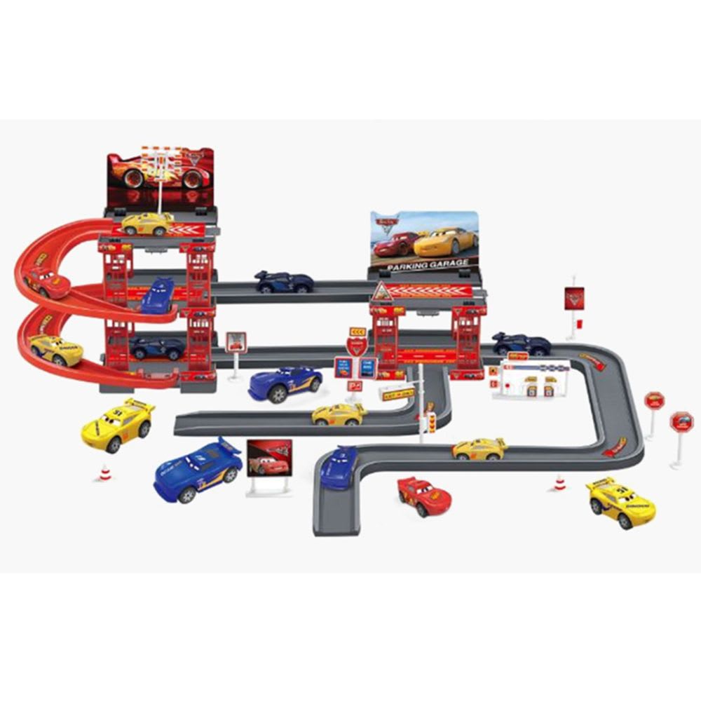 Pista Estación de Carros con 2 Buses y 4 carros1