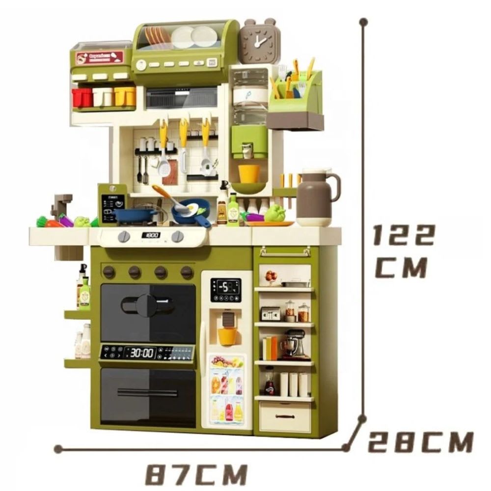 Cocina para Niños Multifunción  Agua, Vapor, Luz y sonido 122 cm, 71 accesorios2