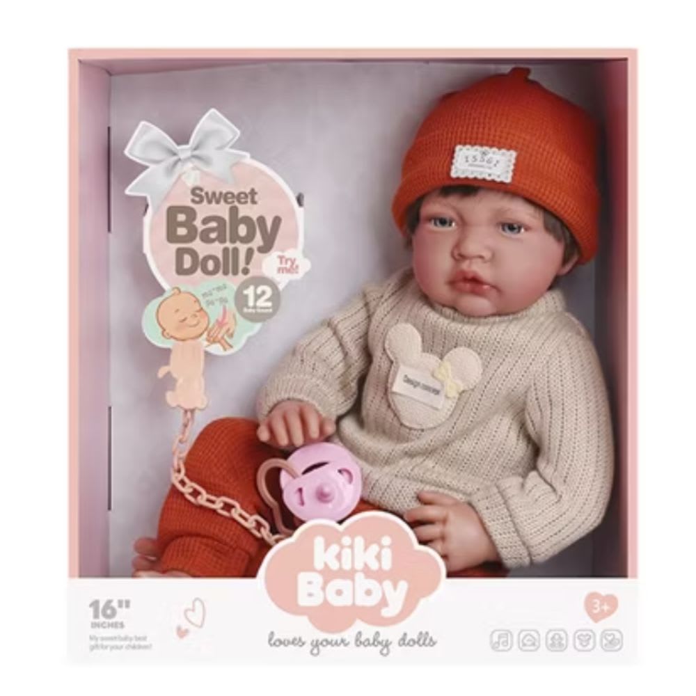 Muñeca tipo Reborn Kiki Baby con Sonidos 40 cm S21421