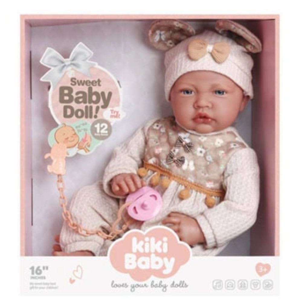Muñeca tipo Reborn Kiki Baby con Sonidos 40 cm S21451