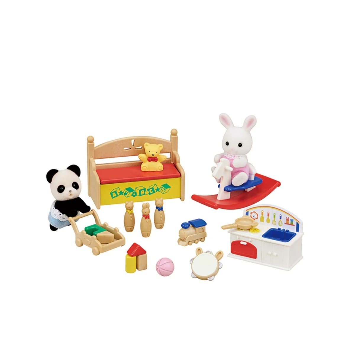 Play Set Calico Critters Snow Rabbit y Panda Baby2