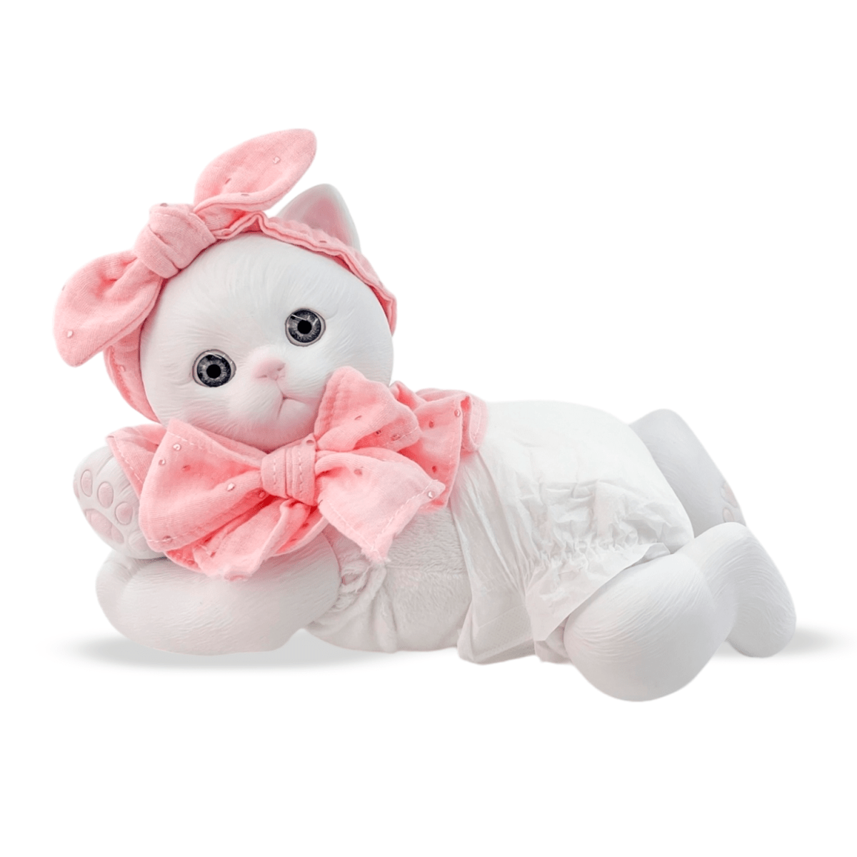 Mascota AniReal Gato Blanco con Peso Real2