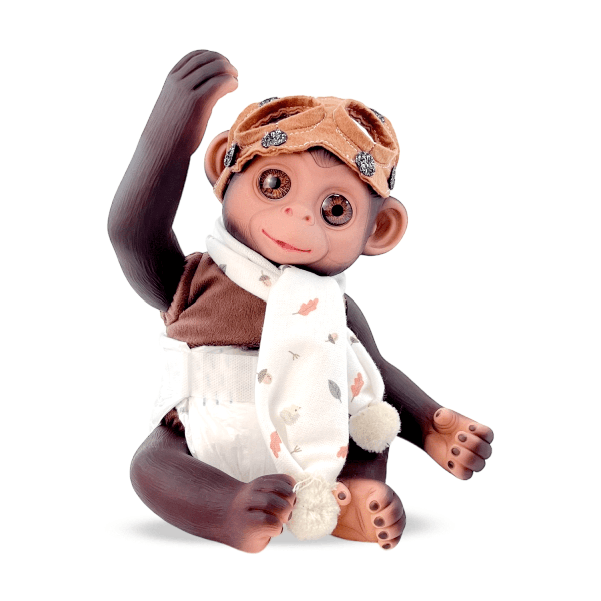 Mascota AniReal Mono Aviador con Peso Real2