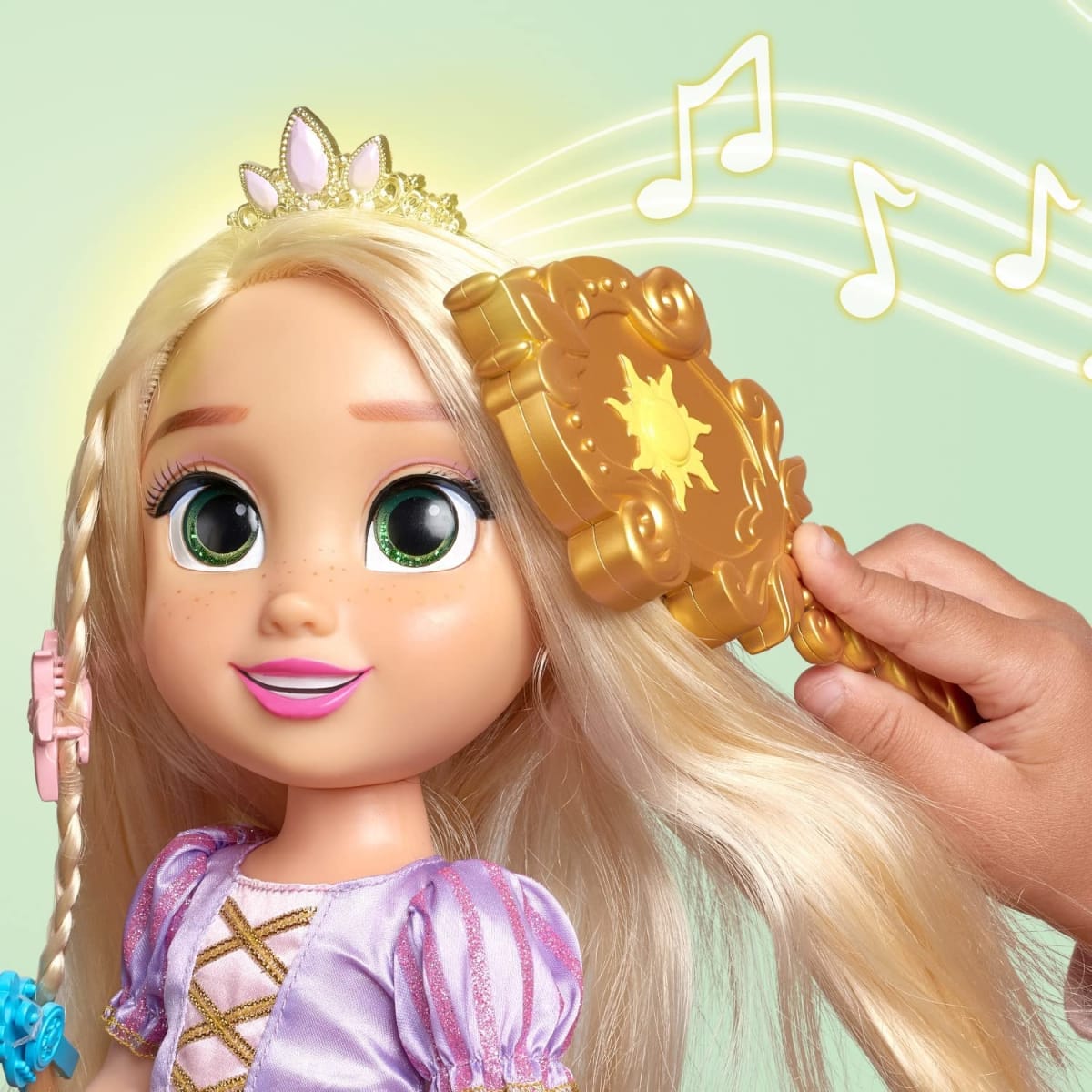 Muñeca Princesa Rapunzel Magic in Motion Hair Glow2