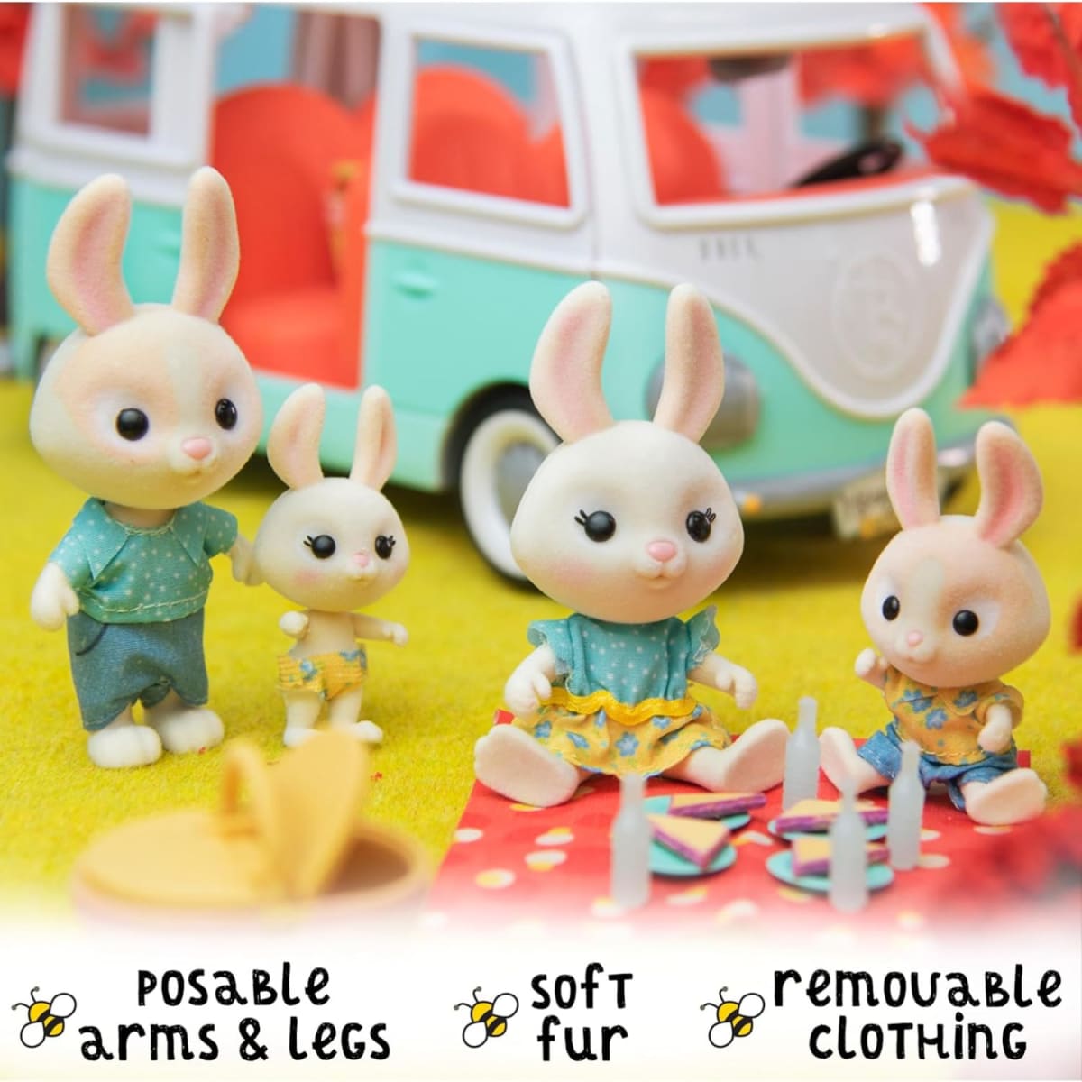 Pack de Muñecos Ternurines Honey Bee Acres Familia Conejo2