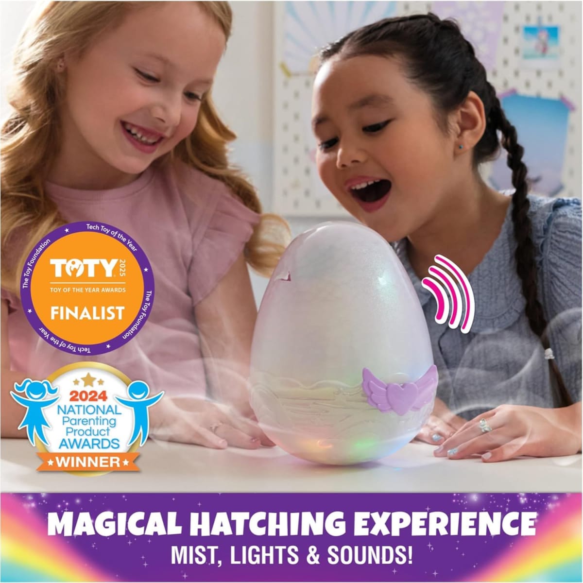 Muñeco Interactivo Sorpresa Hatchimals Pufficorn + 100 Sonidos y Reacciones2