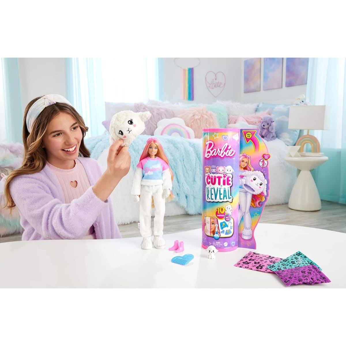 Barbie Cutie Reveal Cozy Cute Tees Barbie Oveja2