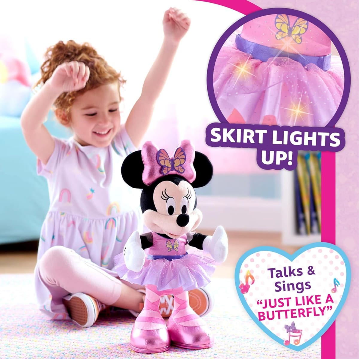 Muñeco Peluche Minnie Mouse Bailarina Movimiento y Sonido3