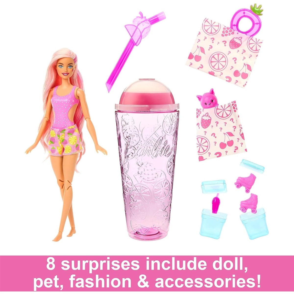 Muñeca Barbie Pop Reveal y Accesorios, Aroma de Limonada de Fresa2