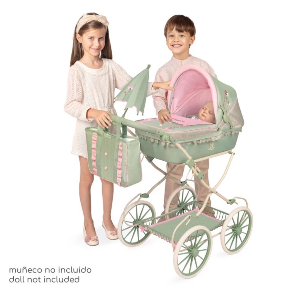 Coche de Muñecas Colección Botanic Plegable con Manillar Regulable y Sombrilla2