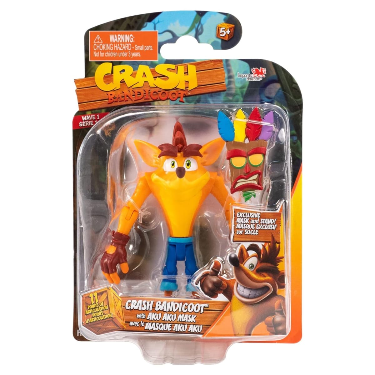 Crash Bandicoot con Máscara Aku Aku Articulado2