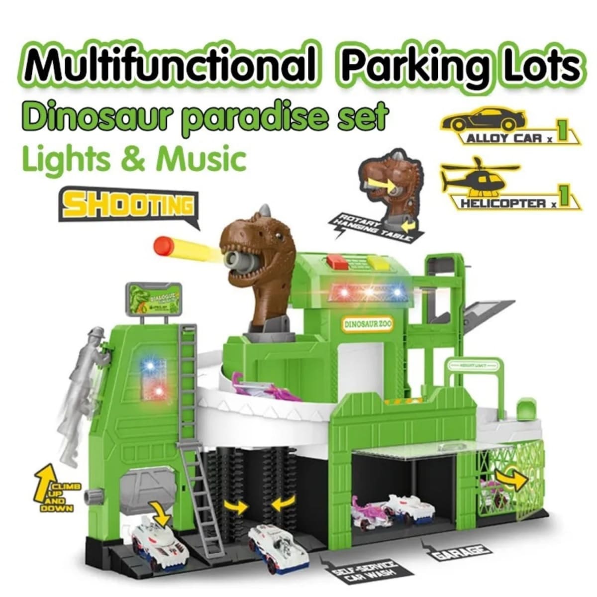 Pista Dinosaurio con Luz, Sonido y Lanzador2