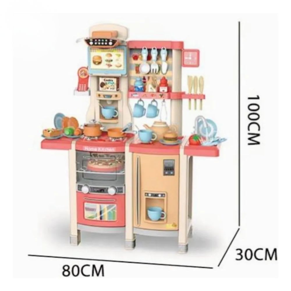 Cocina para Niños Agua, Vapor, Luz y Sonido 100 cm, 65 accesorios2