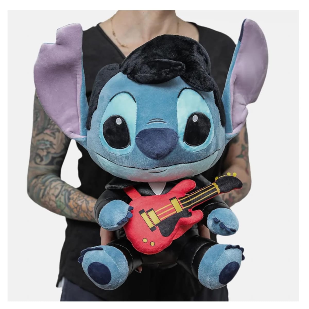 Peluche Stitch Colección Elvis Traje Negro2