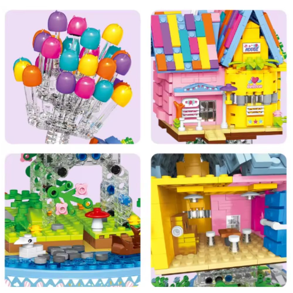 Bloques para Armar Casa de Globos con Luz 998 piezas2