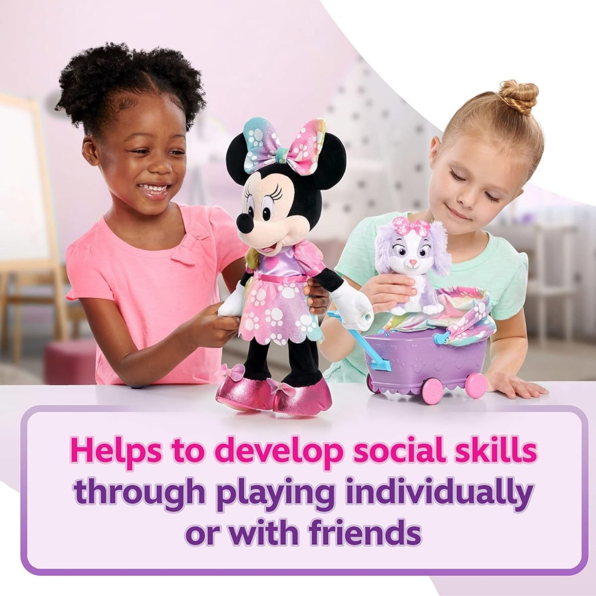 Minnie Mouse Waggin' Wagon Caminadora con Luces y Sonido2