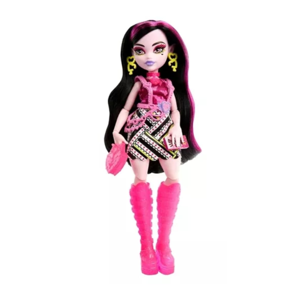 Muñeca Draculaura Monster High Neon Frights Brilla en la Oscuridad3