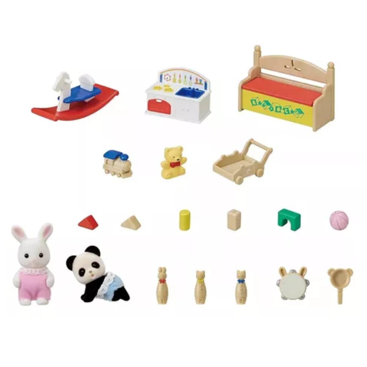 Play Set Calico Critters Snow Rabbit y Panda Baby3