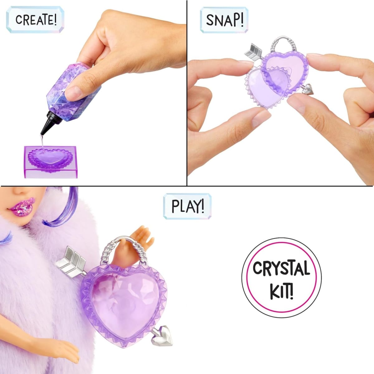 Muñeca Rainbow High Creative Crystals Violet3