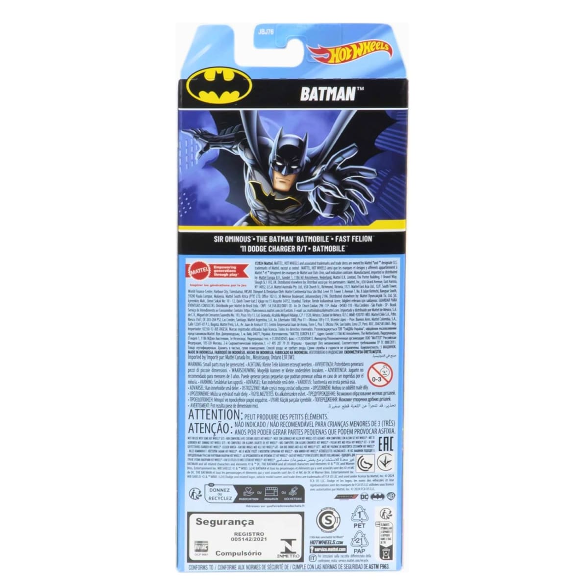 Pack  x5 Autos Hot Wheels Colección Batman 3