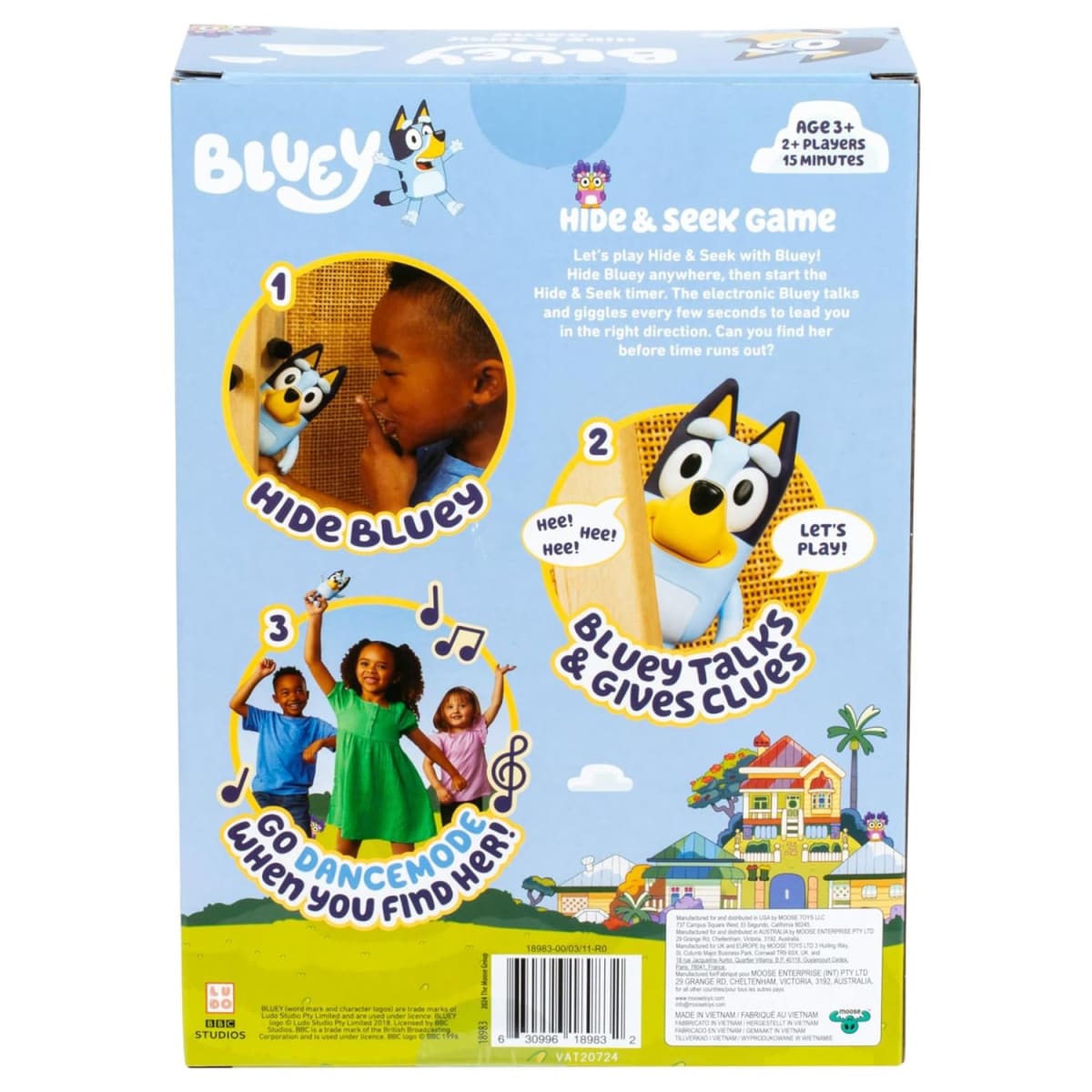 Muñeco Bluey con Sonido y Juego Escondite3
