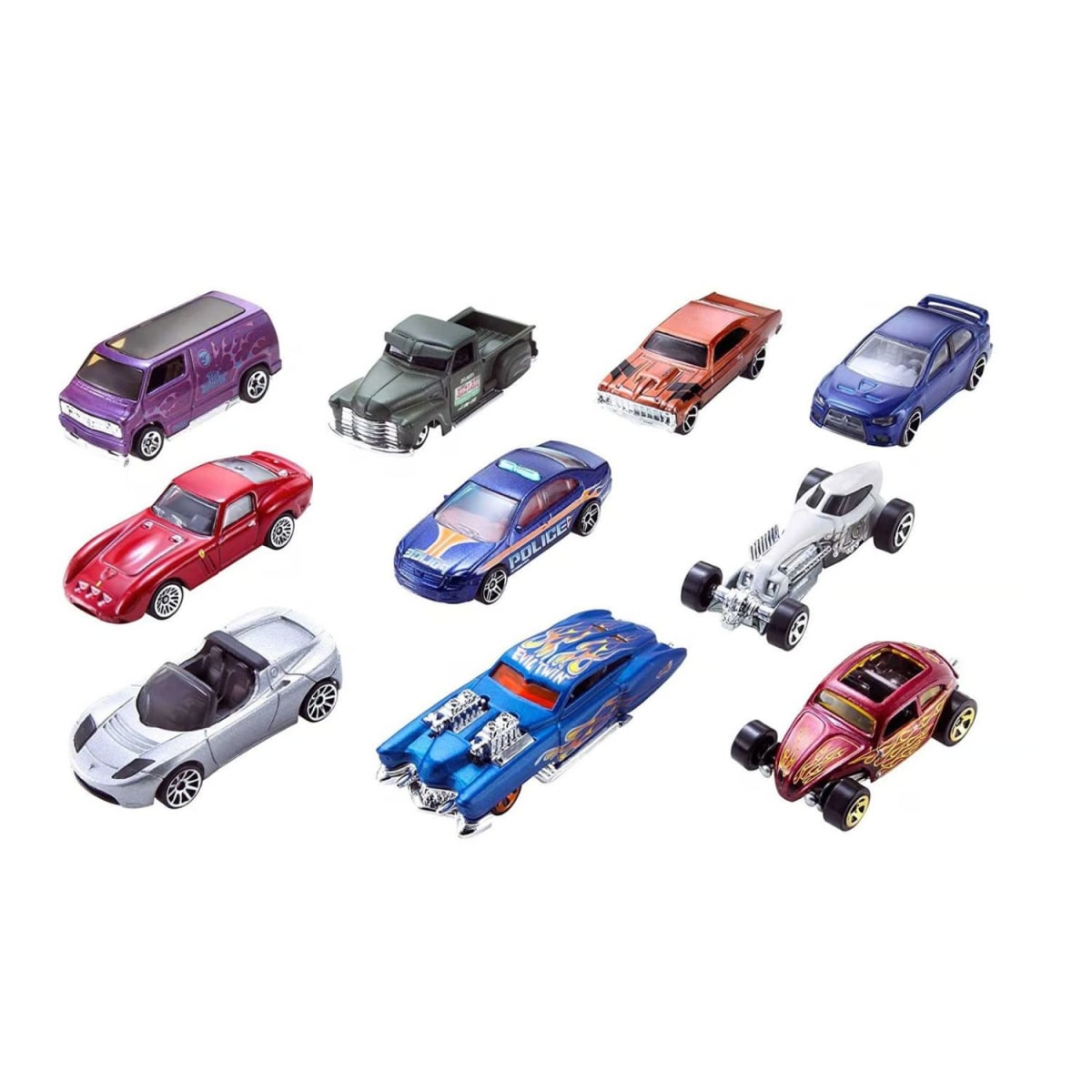 Pack x 10 Automoviles Hot Wheels3