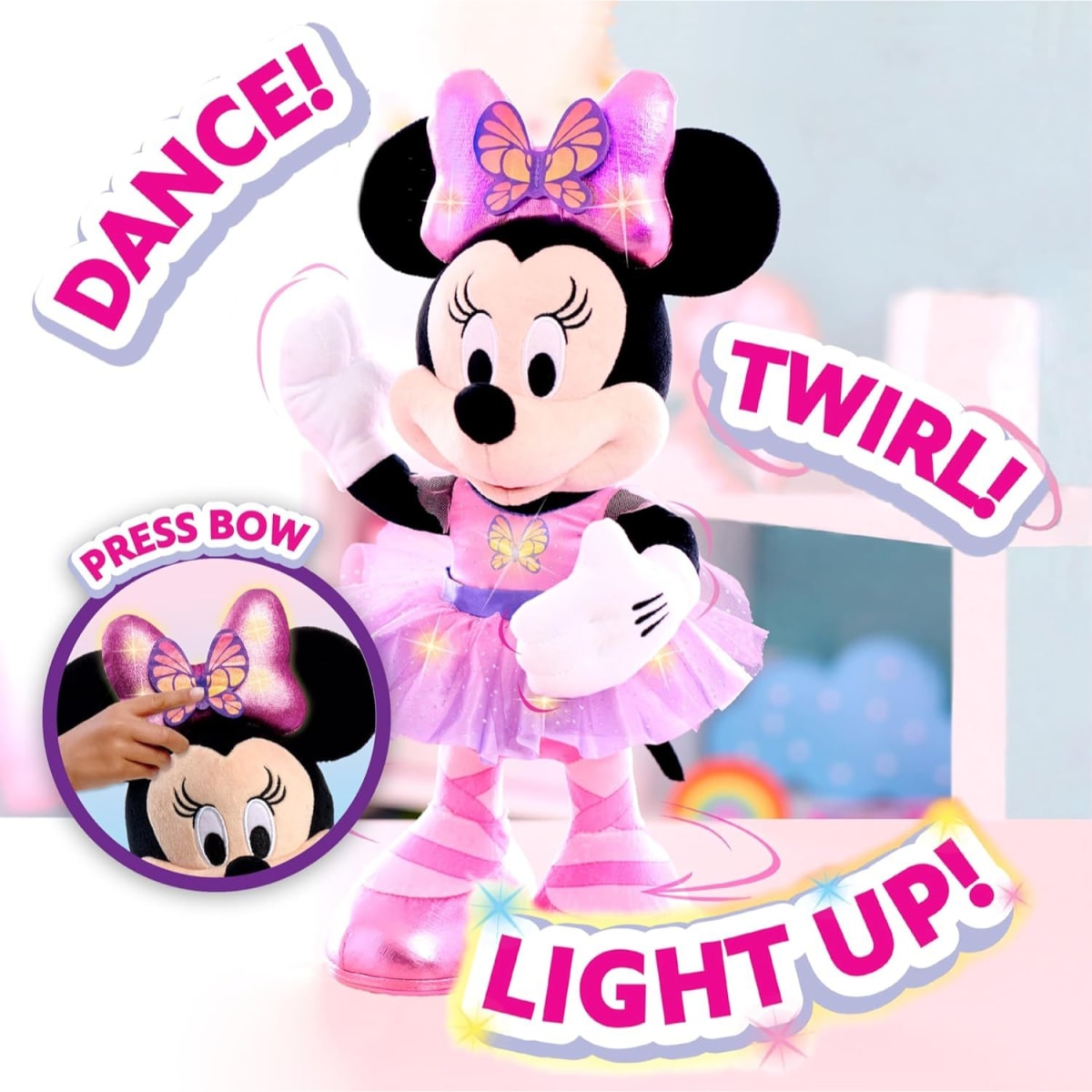 Muñeco Peluche Minnie Mouse Bailarina Movimiento y Sonido4